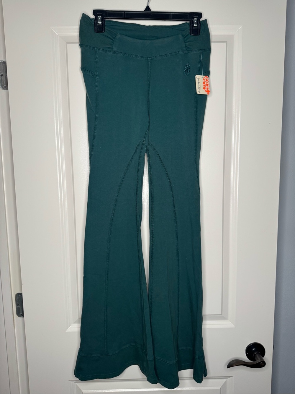 NWT Free People Movement Down Low Flares in Evergreen